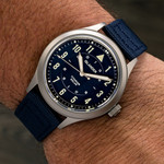 Islander Babylon HV1000 Titanium Solar Field Watch with Blue Dial #ISL-334