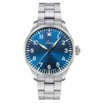 Laco 42mm Augsburg Blaue Stunde Automatic Pilot Watch on Bracelet #862100.2MB