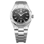 Nivada Grenchen 38mm F77 Mark 2 Watch with Black Dial #68035A77