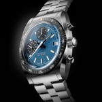 Nivada Grenchen Autochron Watch with Blue Dial #77003A45