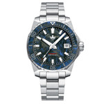 Phoibos Leviathan 40mm Dive Watch with Blue Forged Carbon Fiber #PY062B