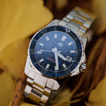 Phoibos Leviathan 40mm Dive Watch with Blue Forged Carbon Fiber #PY062B