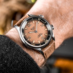 KUOE Sombrero 90-011 Salmon Linen Textured Dial Watch #SM90011-SAL-JUB