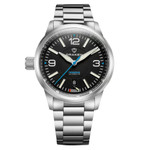 Draken Peregrine 'A' Black Dial Watch with Left Crown #DKN-11