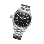 Draken Peregrine 'A' Black Dial Watch with Left Crown #DKN-11