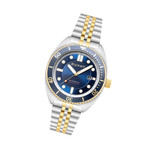 Duxot Tortuga Automatic Two-Tone Dive Watch with Blue Dial #DX-2026-44