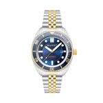 Duxot Tortuga Automatic Two-Tone Dive Watch with Blue Dial #DX-2026-44
