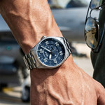 AVI-8 Spitfire Type 300 Automatic with Sky Gauge Blue Dial #AV-4147-11