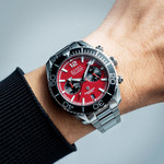Duxot Tiburon Meca-Quartz Chronograph in Brick Red #DX-2062-22