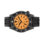 Squale 50 Atmos Dive watch with DLC Black Case and Orange Superluminova Dial #1521DLCFOR.VO