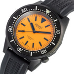 Squale 50 Atmos Dive watch with DLC Black Case and Orange Superluminova Dial #1521DLCFOR.VO