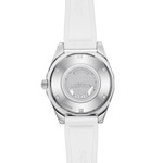 Squale Matic S White Dial Watch with Mosaic Rubber Strap #MATICLBWT.MRWT