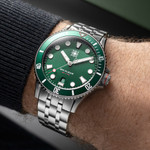 Second Hour Gin Clear Mk3 Watch with Green Dial #SEC-HOU-25