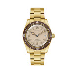 Caravelle Sea Hunter Automatic Goldtone Watch with Beige Dial #44B133