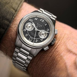 KUOE ROYAL SMITH 90-012 Automatic Chronograph with Grey Dial #RS90012-RPA-FLAT