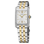 Seiko Women's Rectangular Case Two-Tone Dress Watch #SWR093