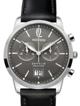 Graf Zeppelin Flatline Big Date, Chronograph Watch with Anthracite Dial #7386-2