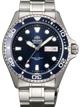 Scratch and Dent - Orient Ray II Blue Dial Automatic Dive Watch with SS Bracelet #AA02005D 7