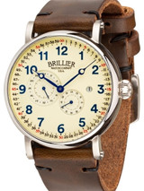 Brillier 43mm Americana Chapter 2 Railroad Automatic Watch with Horween Leather Strap #BR-13