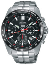 Pulsar Solar Quartz Chronograph Watch with Stopwatch and 24-Hour Sub-Dial #PZ5005