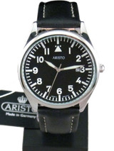 Aristo Swiss Quartz Aviator Officer Watch with 42mm Case #4H156