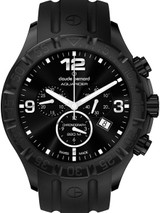 Claude Bernard Aquarider Black PVD Case Chronograph Dive Watch #10201-37N-NIN Claude Bernard Aquarider Black PVD Case Chronograph Dive Watch #10201-37N-NIN