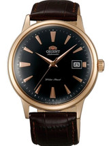 Scratch and Dent - Orient Bambino Automatic Watch with Black Dial, Rose Goldtone Case and Hour Markers #ER24001B