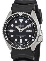 Scratch and Dent - Seiko Automatic Dive Watch with Offset Crown and Rubber Dive Strap #SKX007J 25