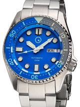 Islander 38mm Automatic Dive Watch with Solid-Link Bracelet, AR Sapphire Crystal, and Luminous Sapphire Bezel Insert #ISL-24