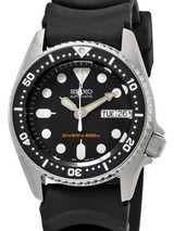 Scratch and Dent - Seiko Black 21-Jewel Automatic Dive Watch with Rubber Strap #SKX013K1 6