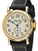 Brillier 43mm Americana Chapter 2 Railroad Swiss Quartz Watch with Calfskin Leather Strap #BR-09