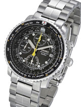 SEIKO SNA411P1（動作品） Seiko SNA411 SNA411P SNA411P1 Quartz Flight Chronograph Watch with