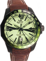 Vostok-Europe Radio Room, Dual Time Automatic Watch with Luminous Dial #2254224