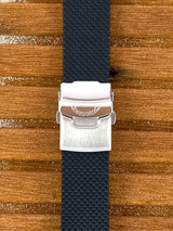 Squale 2002 OEM 22mm Black Natural Rubber Dive Watch Strap #2002-BK