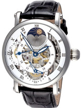 Rougois Dual Time Zone Skeleton Automatic Watch with Day/Night Moonphase #RG305SS