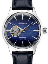 Seiko Presage Blue Automatic Dress Watch with Open Heart #SSA405
