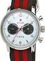 Scratch and Dent - Seagull 1963 Hand Wind Mechanical Chronograph with White Dial #6488-2901W 10