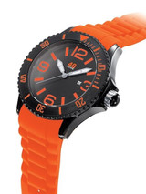 40Nine Black Plastic 41.5mm Case with Orange Silicone Rubber Strap #40NINE03-BLACK-TANG