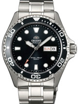 Scratch and Dent - Orient Ray II Black Dial Automatic Dive Watch with SS Bracelet #AA02004B 2