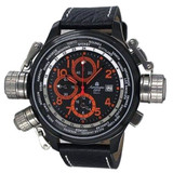 Aeromatic 1912 47mm Pilot Alarm Chronograph and World City Scale #A1349