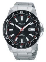Pulsar Quartz Sport Watch with 46mm Case and Black Dial #PH9055X