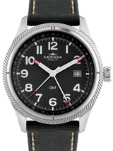 Mondia Madison Sport Quartz GMT Dual-Time Watch with Black Dial #MI762SS-01BK-CT