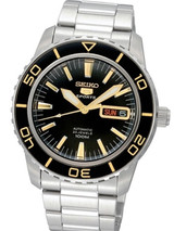 Seiko 41mm Sports 5, 23-Jewel Automatic Watch with Day and Date Window #SNZH57K1
