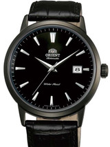 Scratch and Dent - Orient Symphony Automatic Dress Watch with Black Dial, Black PVD Case #ER27001B