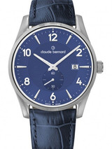 Claude Bernard Blue Dial Quartz Dress Watch with Small Seconds Sub-Dial #65001-3-BUIN Claude Bernard Blue Dial Quartz Dress Watch with Small Seconds Sub-Dial #65001-3-BUIN