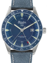 Mondia 1946 Quartz GMT Dual-Time Watch with Blue Dial #MI759SS-02BL-CF