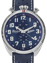 Mondia Vintage-Style Quartz Chronograph Watch, 24-Hour Sub-Dial #MI782SS-02BL-CP