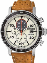 Citizen Eco-Drive Chronograph Watch with rallye-style strap