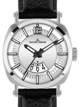 Jacques Lemans Lugano 42MM Quartz Watch with a Silver Dial and Open Date #1-1740B