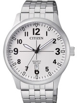 Citizen White Dial Quartz Watch with Stainless Steel Bracelet #BI1050-81B
